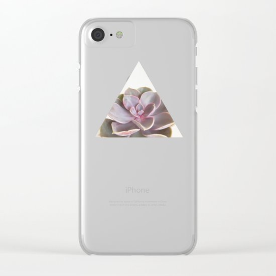 Purple Succulent Clear iPhone Case