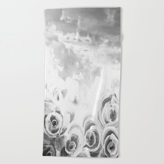 Fading Roses Silver Lining Beach Towel