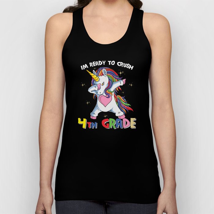 Ready To Crush 4th Grade Dabbing Unicorn Tank Top