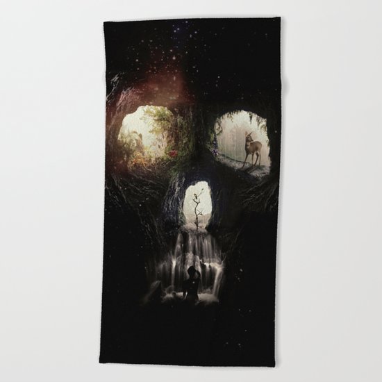 Cave Skull Beach Towel