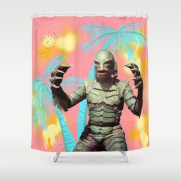Creature of the pastel lagoon Shower Curtain