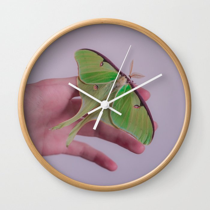 Luna Moths Wall Clock