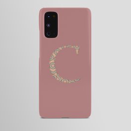 Dusky Pink Monogram Letter 'C' Android Case
