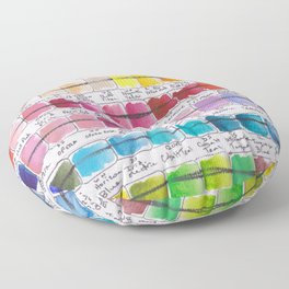 Artist Colour Palette Swatch Test Floor Pillow
