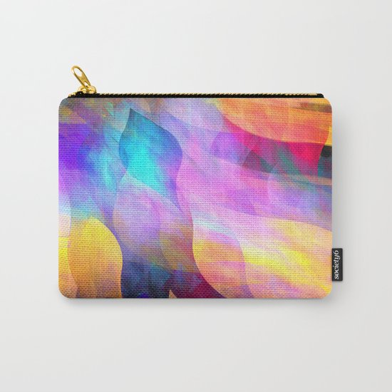 Colourful abstract with leaf shapes Carry-All Pouch