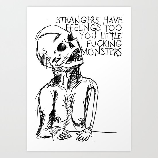 A word on strangers Art Print