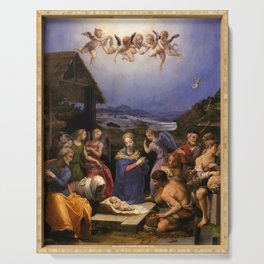 Angelo Bronzino - Adoration of the Shepherds Serving Tray
