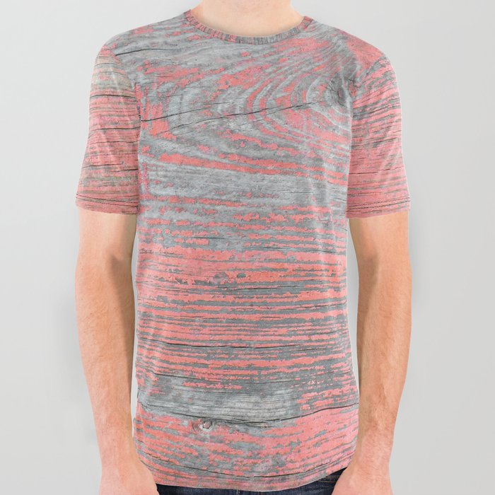 Faded Painted Wood 3 All Over Graphic Tee