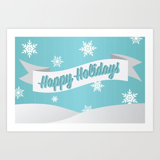 Holiday Snow Art Print