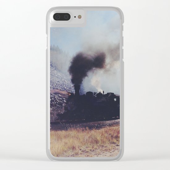 Mountain Train Clear iPhone Case