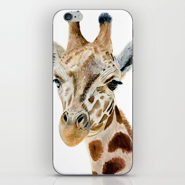 Watercolor Giraffe iPhone Skin