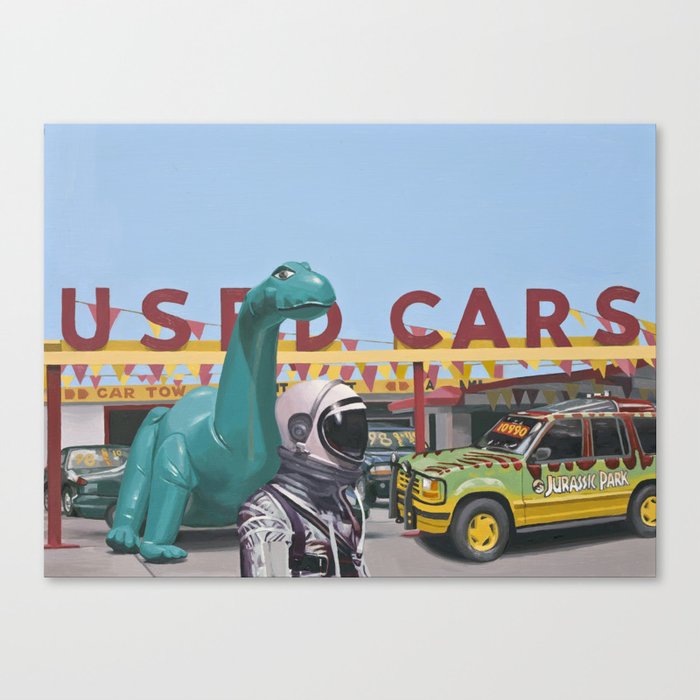 Jurassic Parking Lot Canvas Print