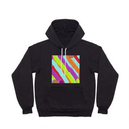 Multicoloured diagonal Oil stripes  Hoody