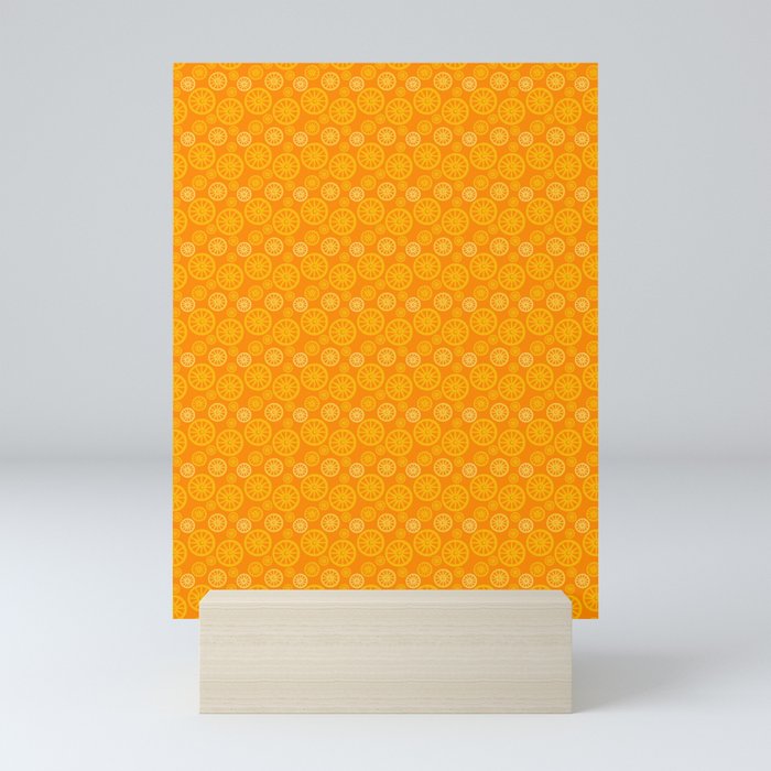 children's pattern-pantone color-solid color-orange Mini Art Print