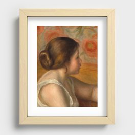 Head of a Young Girl, 1890 by Pierre-Auguste Renoir Recessed Framed Print