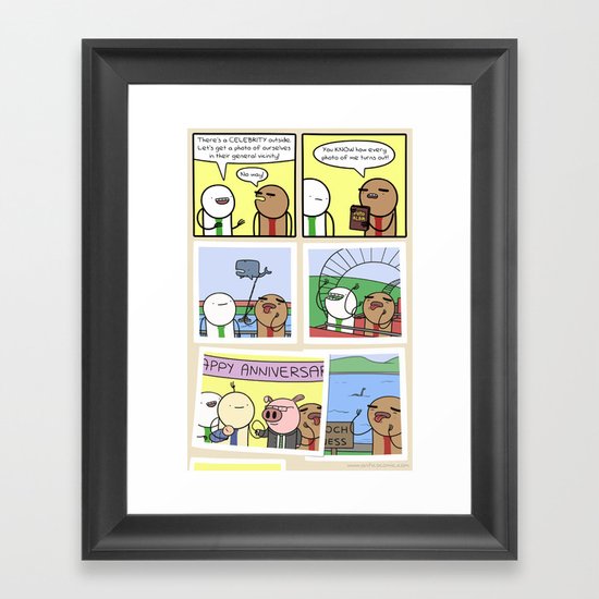 Antics #324 - say cheese Framed Art Print
