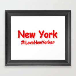 "New York" Cute Design. Buy Now Framed Art Print
