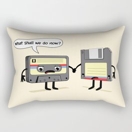The Obsoletes (Retro Floppy Disk Cassette Tape) Rectangular Pillow