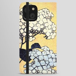 Hokusai, Hydrangea and Swallow iPhone Wallet Case