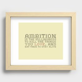 Ambition — Jack Donaghy, 30 Rock Recessed Framed Print