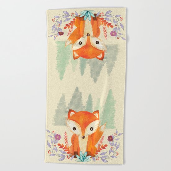 Evergreen Fox Beach Towel