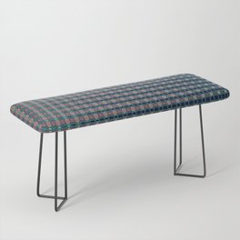 Modern Pink And Blue Checked Pattern Bench