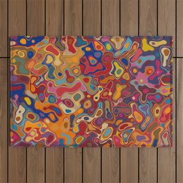 Colorful Abstract  Outdoor Rug