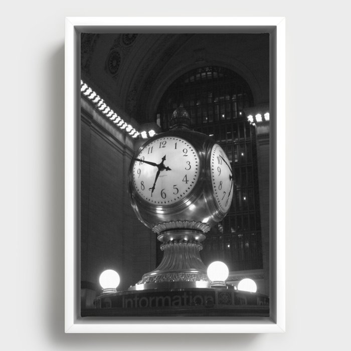 Grand Central Terminal Clock Framed Canvas
