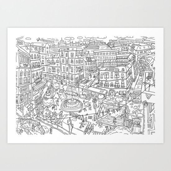 Budapest X Art Print