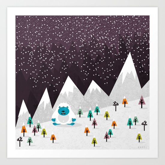 Yeti Art Print