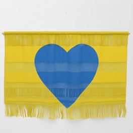 Blue and Yellow Solid Shapes Ukraine Colors 100% Commission Donated To IRC Read Bio Wall Hanging