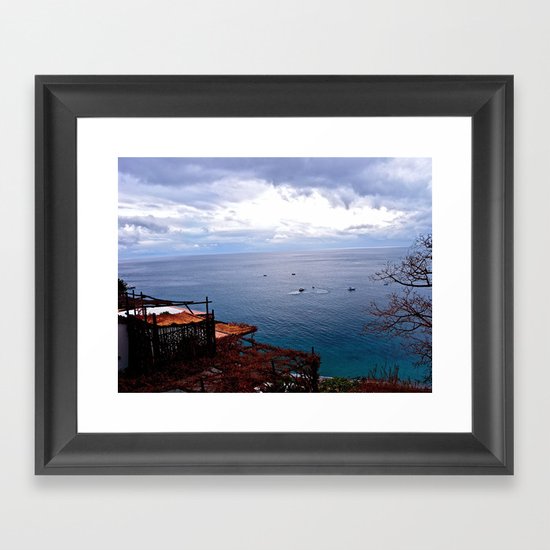 Positano: Amalfi Coast, Italy Framed Art Print