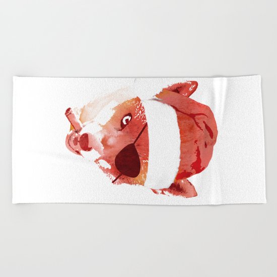 Bad Santa Fox Beach Towel