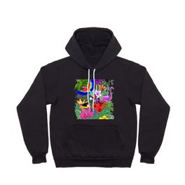 Wild Birds and Tropical Nature Pattern Hoody