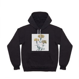 Watercolor and sumie ink yellow flowers on textured paper Hoody