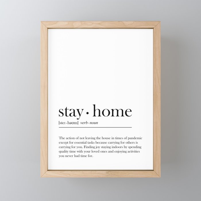 Stay Home Print, Living Room Printable Wall Art, Home Definition Print ...