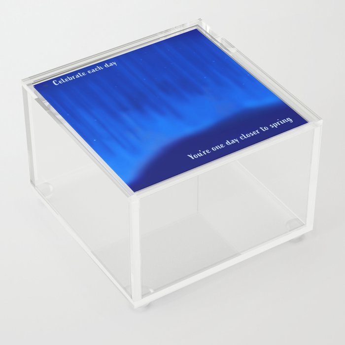 Northern Lights Celebrate Each Day Acrylic Box