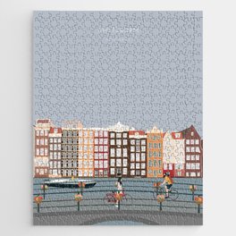 Amsterdam Travel Illustration Jigsaw Puzzle