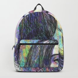 GEORGE SAND watercolor and pencil portrait Backpack