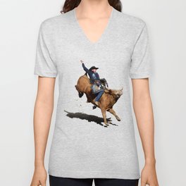 Bull Dust! - Rodeo Bull Riding Cowboy V Neck T Shirt