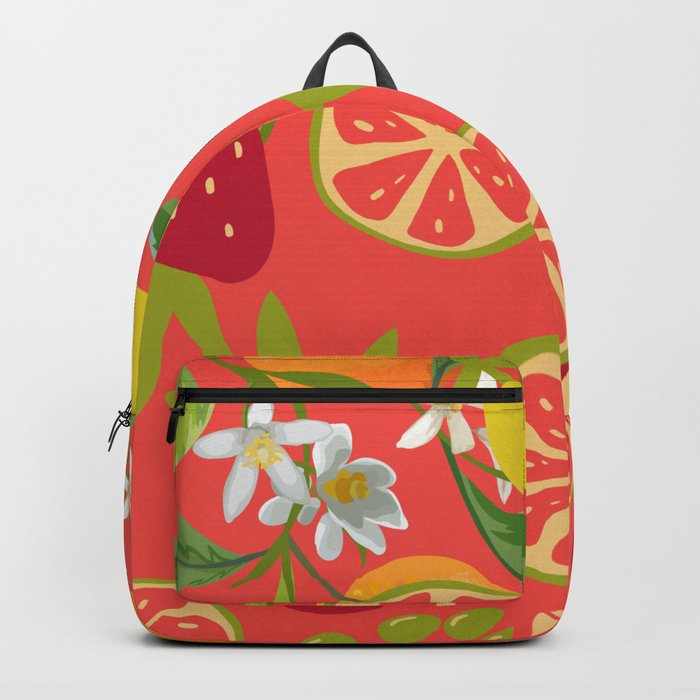 Summer Fruits And Flowers Backpack