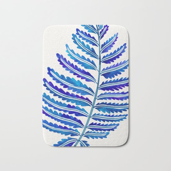 Fern Leaf – Navy Palette Bath Mat