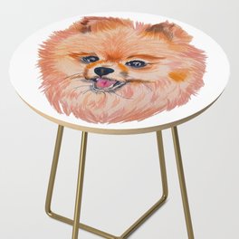 Stylized Pom Dog Side Table