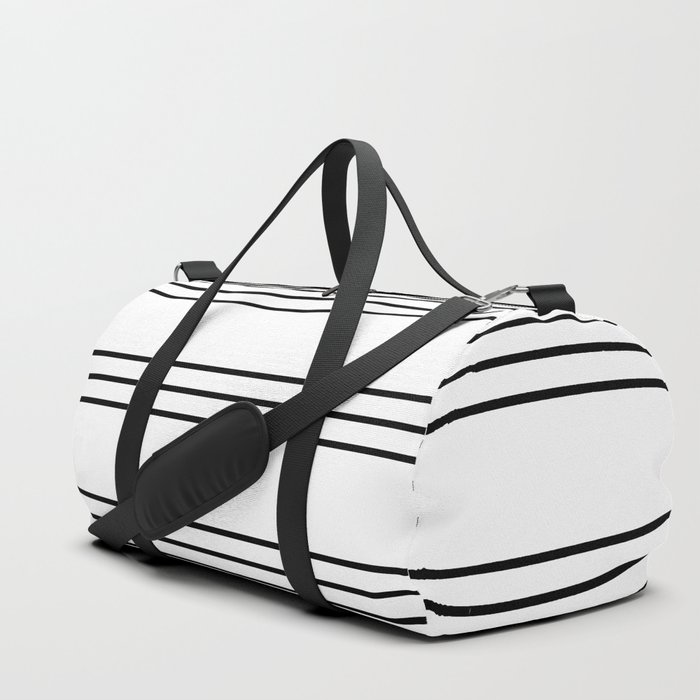 Thin Horizontal Lines Duffle Bag