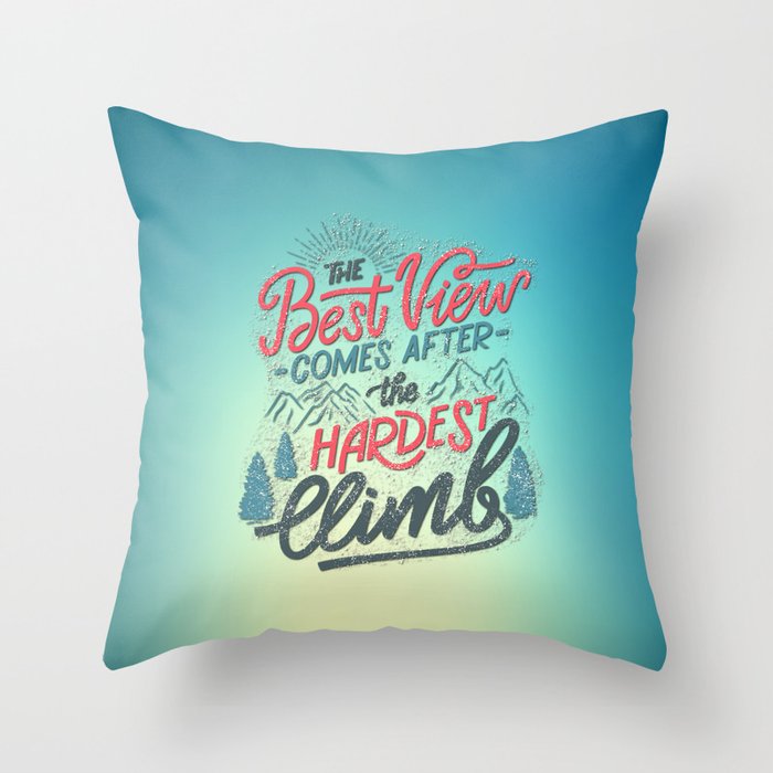Typography quote Throw Pillow