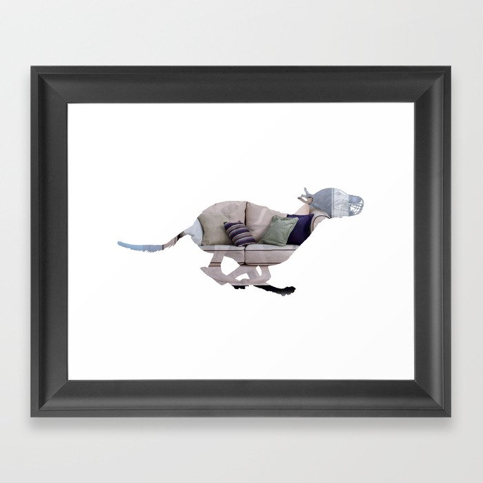 Greyhound Couch Potatoe [1] Framed Art Print