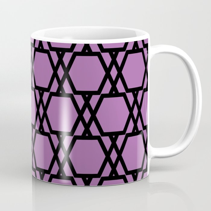 Black and Purple Tessellation Line Pattern 20 Pairs DE 2022 Popular Color Royal Pretender DE5999 Coffee Mug
