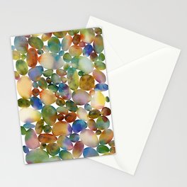 Abstract Iridescent Pebbles Stationery Card