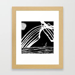 sailing at night Framed Art Print