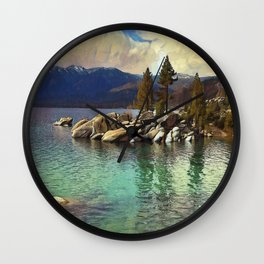 Sand Harbor Lake Tahoe II Wall Clock